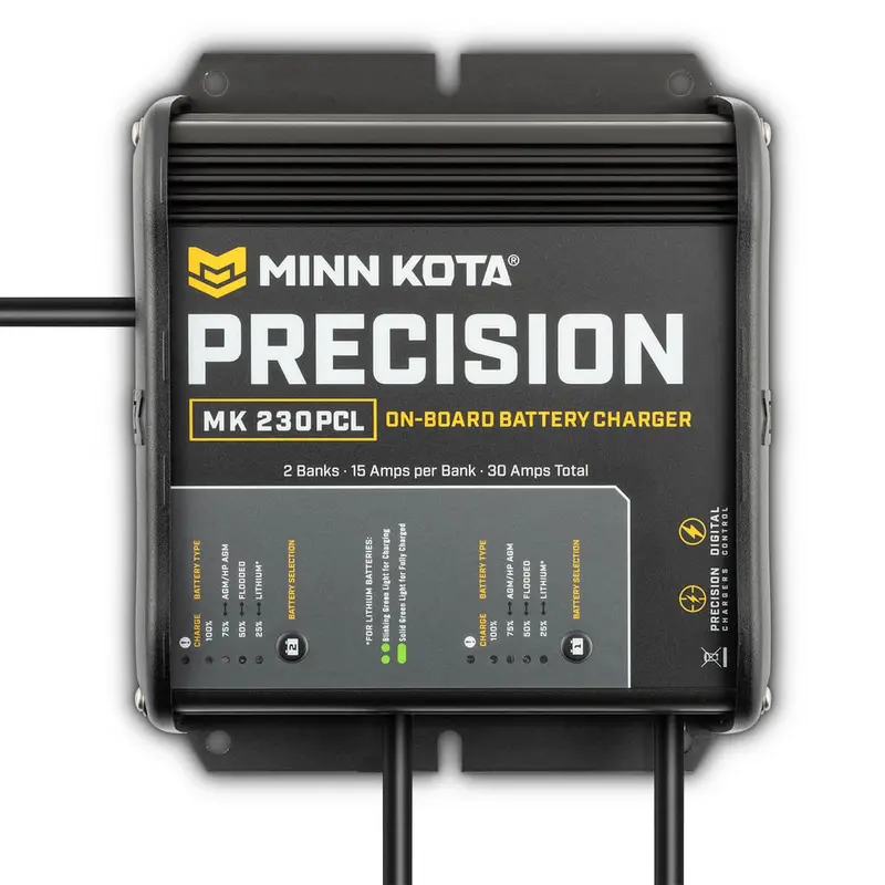 Minn Kota Mk230pcl Precision Charger 2 Bank 15 Amps With 6Ft Ac Power Cable 1