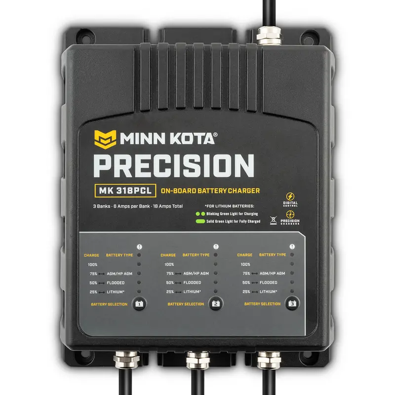 Minn Kota Mk318pcl Precision Charger 3 Bank 6 Amps 1