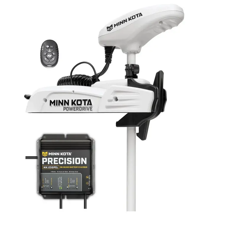 Minn Kota Riptide Powerdrive 55 54In Shaft With Micro Remot With Mk230pcl Charger 1