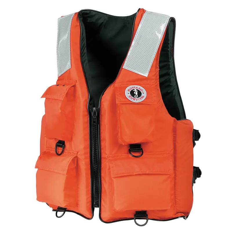 Mustang 4-Pocket Flotation Vest - Orange - Medium [Mv3128t2-2-M-216] 1