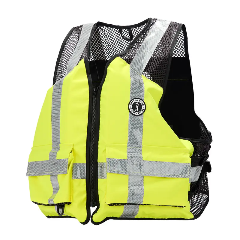 Mustang Industrial Mesh Vest - Hi-Vis Fluorescent Yellow Green - Xxl/3Xxl [Mv1254t3-239-Xxl/Xxxl-279] 1