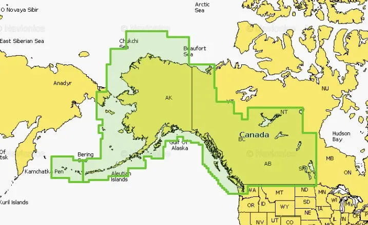 Navionics Plus Naus013r Canada, West And Alaska Microsd 1