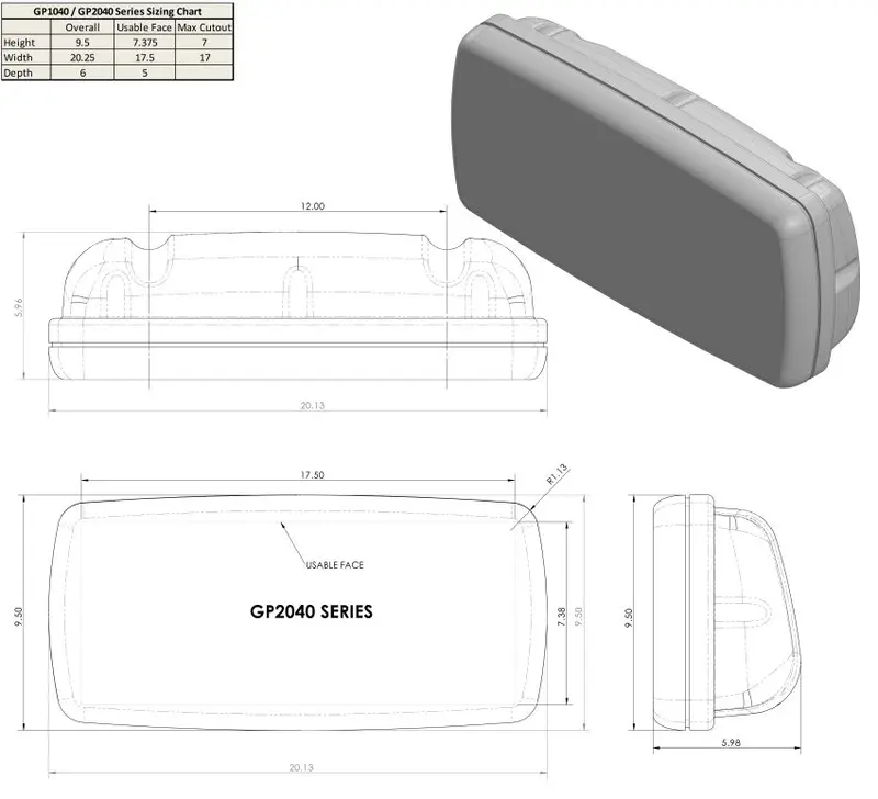 Navpod Gp2040-22 Systempod For Raymarine Es95/97/98 & Axiom Pro 9 1