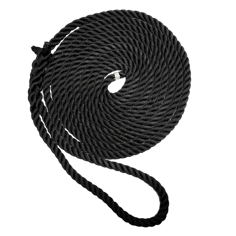 New England Ropes 1/2" Premium 3-Strand Dock Line - Black - 35 [C6054-16-00035] 1