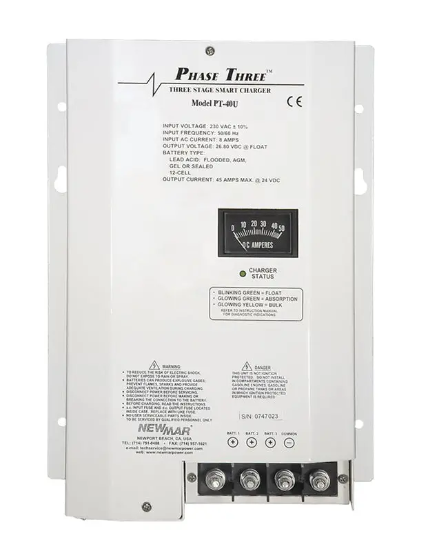 Newmar Pt40u 12V 40Amp Charger 115/230V Input 1