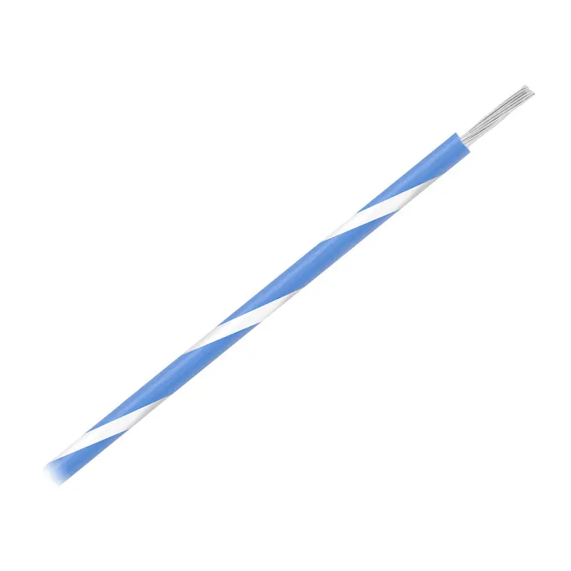 Pacer 16 Awg Gauge Striped Marine Wire 500' Spool - Blue W/White Stripe [Wul16bl-9-500] 1