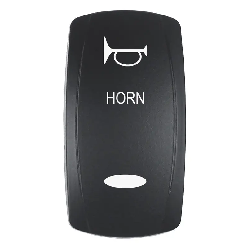 Pacer Actuator - 'Horn' F/V Series Contura Switches - Black - Laser Etched (Top/Bottom Light) [Ev2le-Hrn] 1