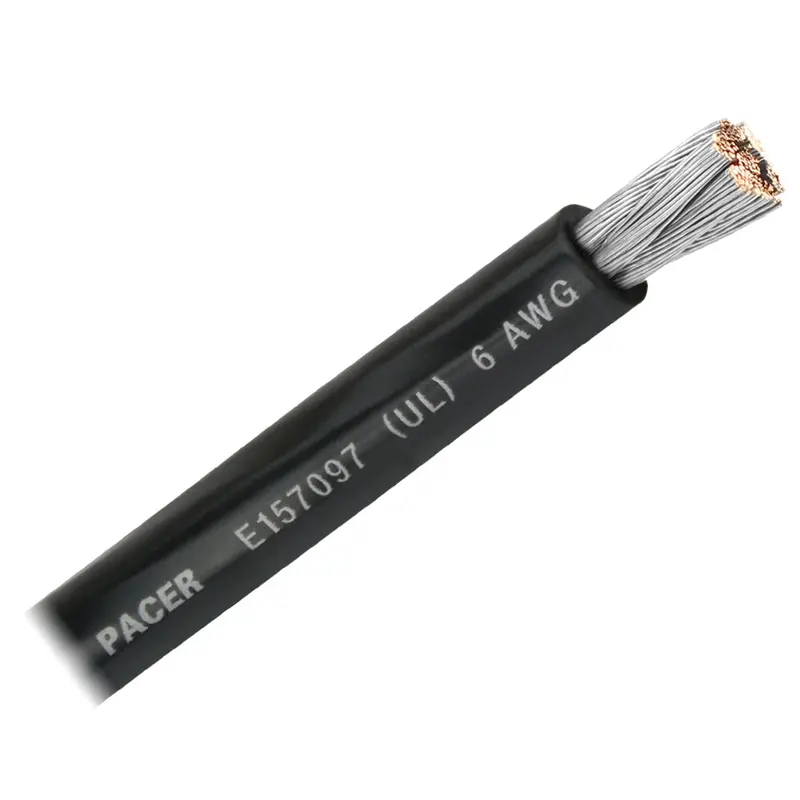 Pacer Black 6 Awg Battery Cable - Sold By The Foot [Wul6bk-Ft] 1