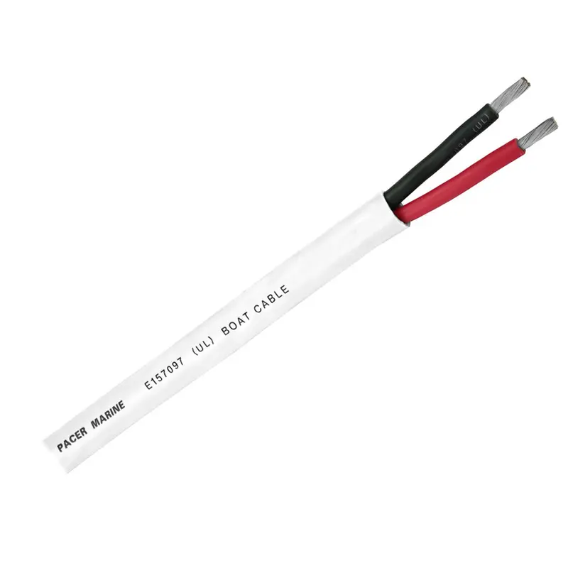 Pacer Duplex 2 Conductor Cable - 100' - 16/2 Awg - Round Cable - Red, Black [Wr16/2Dc-100] 1