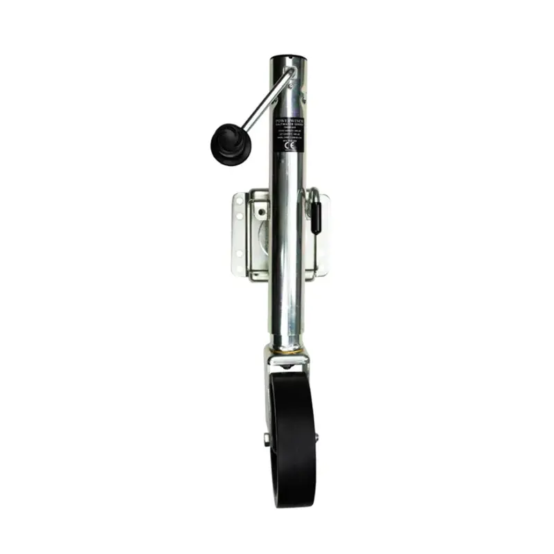 Powerwinch Saltwater Series Jack - 1500Lb, Weld-On, Single Wheel, Zinc 500+ Hr Salt Spray [21600-J-1500-B2-Z-R] 1