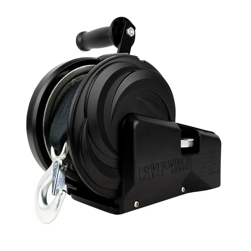 Powerwinch Select Series Winch 2,500Lb, 2 Speed, 8" Crank Arm - Carbon Black [21400-W-2500-8-B-R] 1
