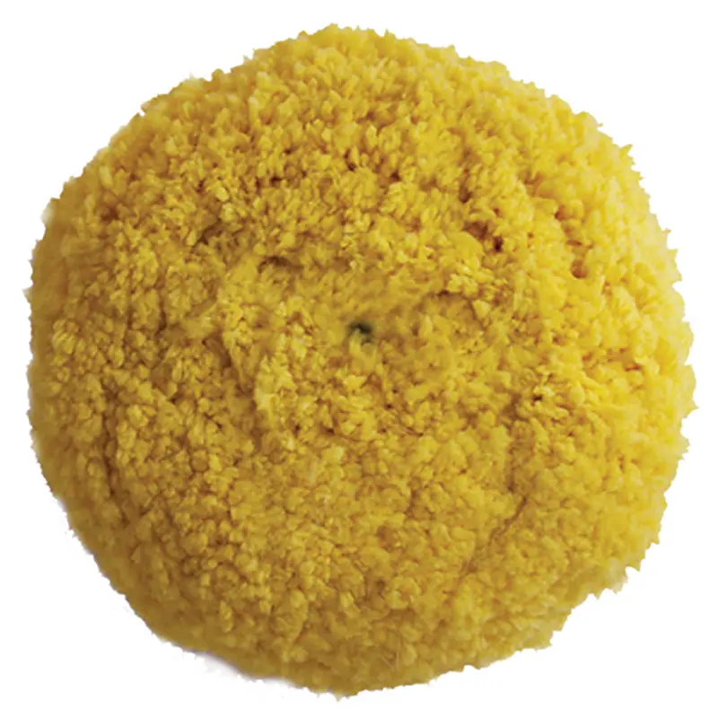 Presta Yellow Blended Wool Medium Cutting Pad - 9" Screw-On Pad [810074] 1