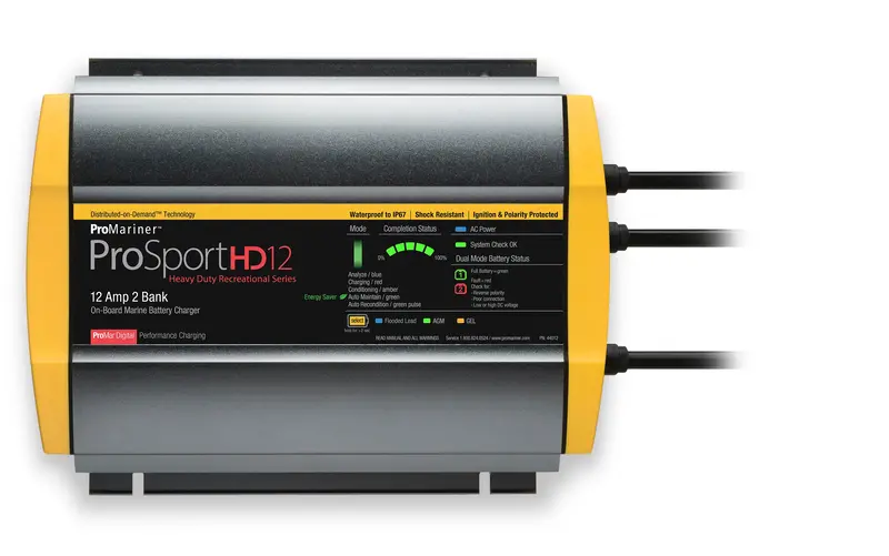Promariner Prosport Hd 12 Gen4 12 Amp Battery Charger 12/24V 2 Bank 120V Input 1