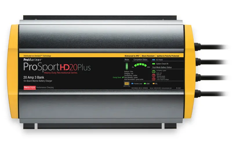 Promariner Prosport Hd 20 Gen4 20 Amp Battery Charger 12/24/36V 3 Bank 120V Input 1