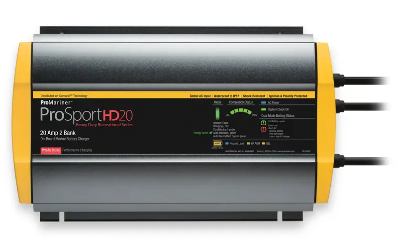Promariner Prosport Hd 20 Gen4 20 Amp Battery Charger 12/24V 2 Bank 120V Input 1