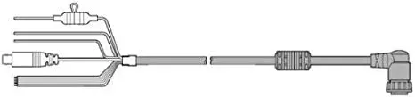Raymarine R70029 Cable Angled Power/Data/Video 1