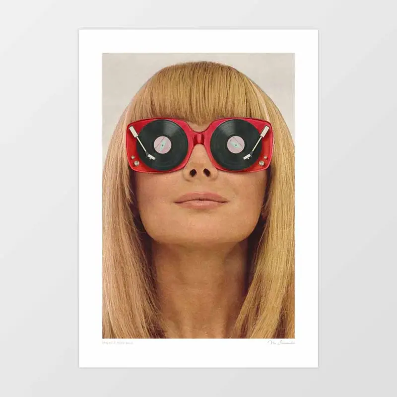 ‘Red Vinyl Sun Glasses’ Art Print By Vertigo Artography 1