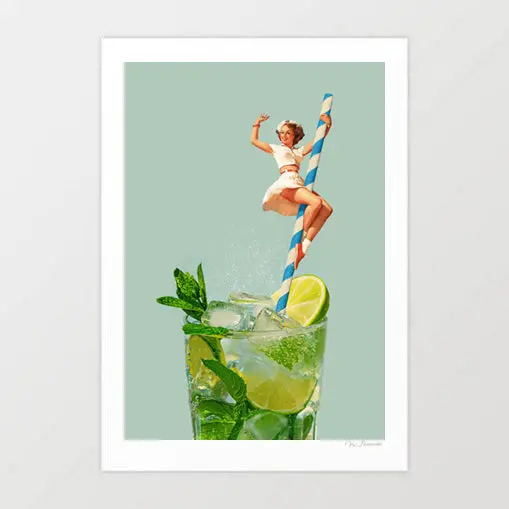 'Retro Mojito Cocktail' Art Print By Vertigo Artography 1