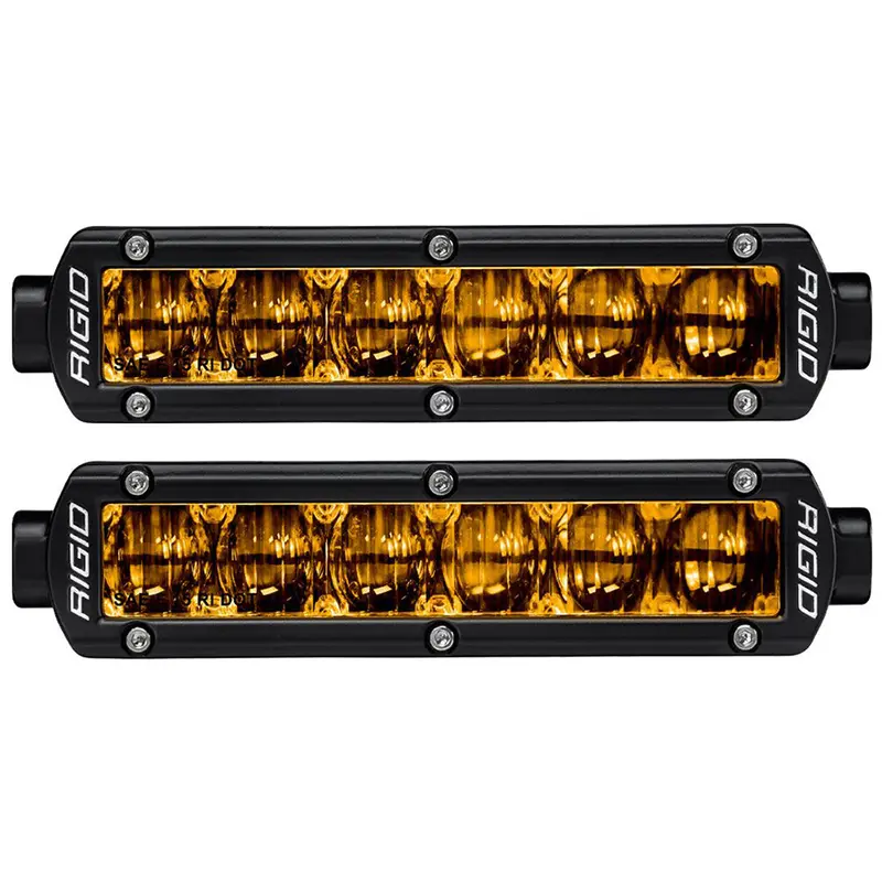 Rigid Industries 6" Sr-Series Sae Compliant Fog Light - Black W/Yellow Light [906704] 1