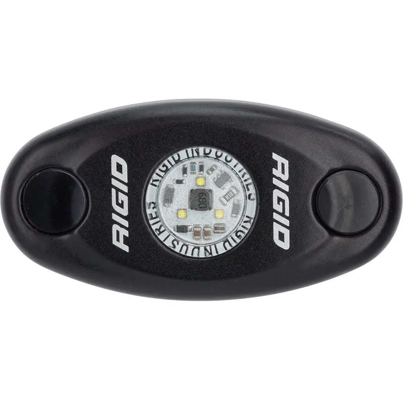 Rigid Industries A-Series Black Low Power Led Light - Single - Red [480043] 1