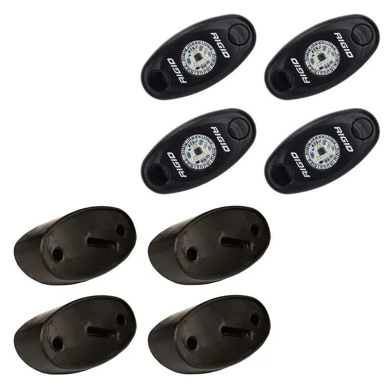 Rigid Industries A-Series Rock Light Kit - 4 Blue Lights - Black [400233] 1