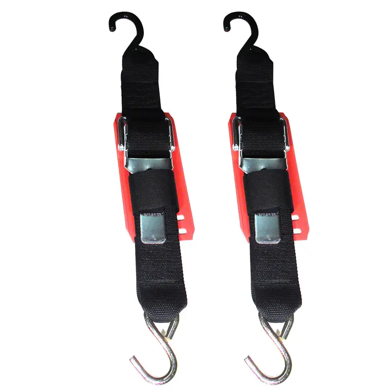 Rod Saver Paddle Buckle Trailer Tie-Down W/Vinyl Pad - 2" X 2 - Pair [2Pb2vp] 1