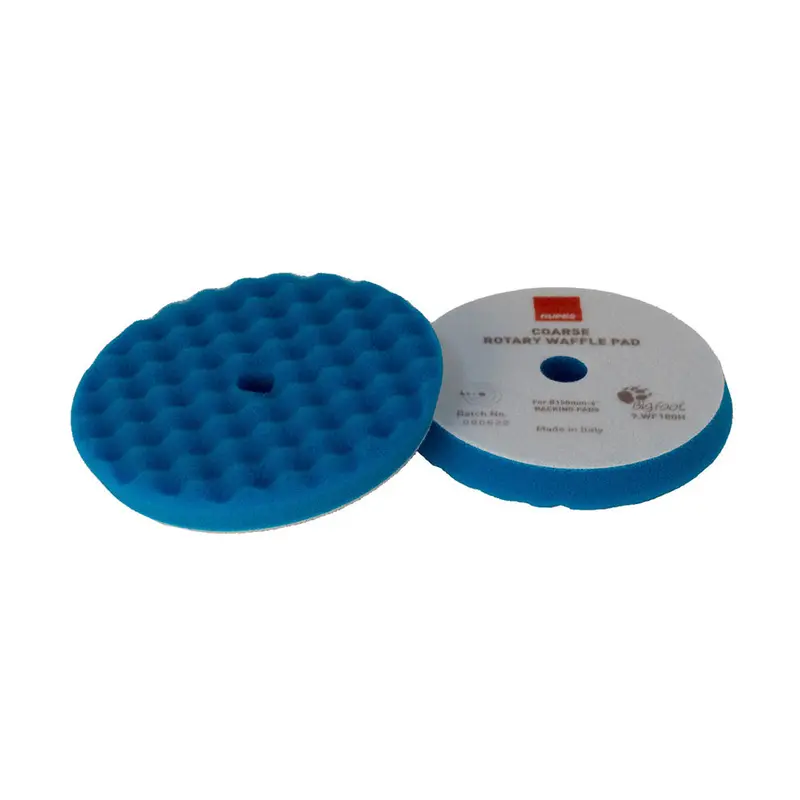 Rupes Velcro Waffle Coarse Polishing Foam Pad F/Rotary Polishers 180Mm - Blue [9.Wf180h] 1