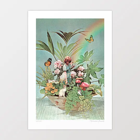 'Sanctuary' Art Print By Vertigo Artography | Surreal Botanical Psychedelic Nature Whimsical Wall Art 1