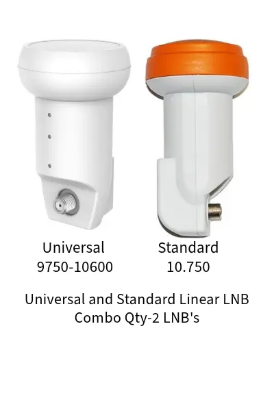 Satellite Lnb Ku Universal And Standard Combo Set  2- Lnb's 1