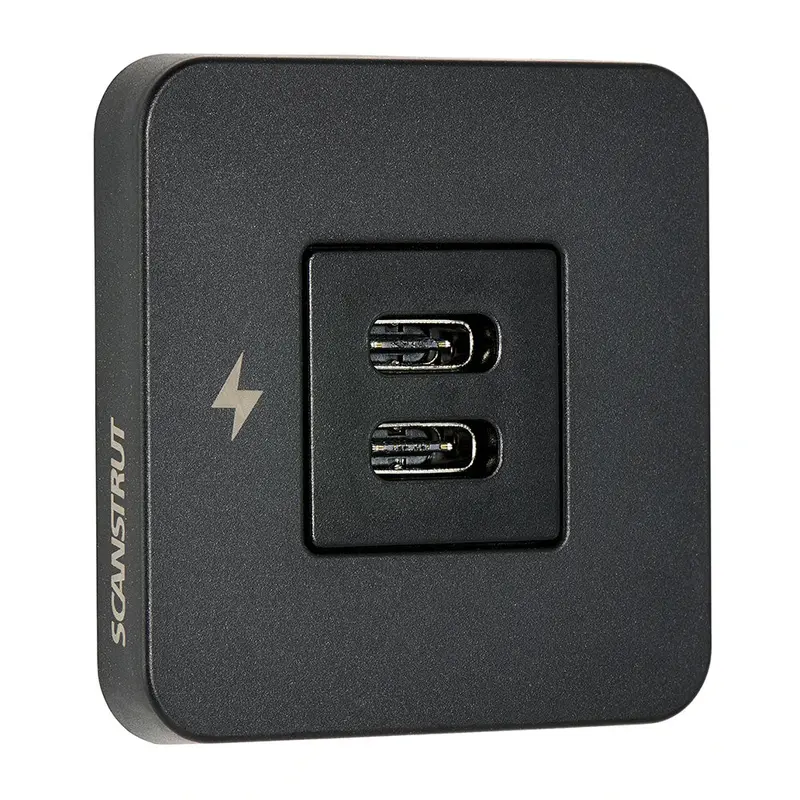 Scanstrut Tile Usb-C Interior Charging Socket - 12/24V - Black Bezel [Sc-Tile-20] 1