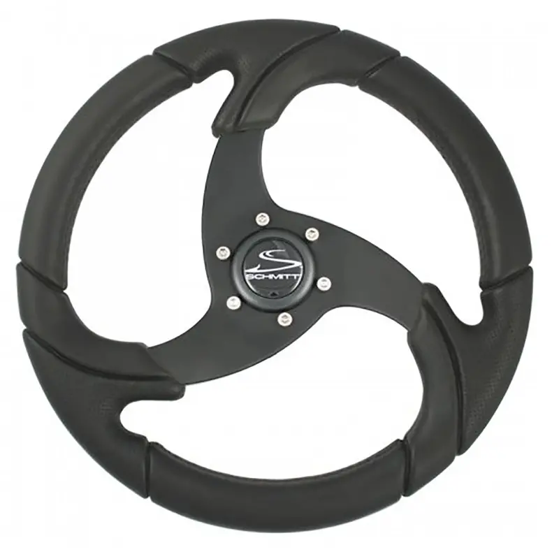 Schmitt Marine Folletto 14.2" Wheel - Black Polyurethane - 3/4" Tapered Shaft W/Black Center Cap [Pu021104-R] 1