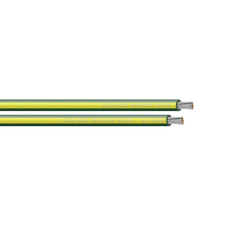 Sea-Dog 10 Awg Green/Yellow Stripe Primary Wire - 500' [8010147] 1