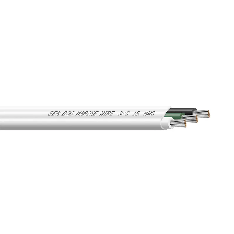 Sea-Dog 16/3 Awg Flat Triplex Wire - White/Green/Black - 500' [8016307] 1