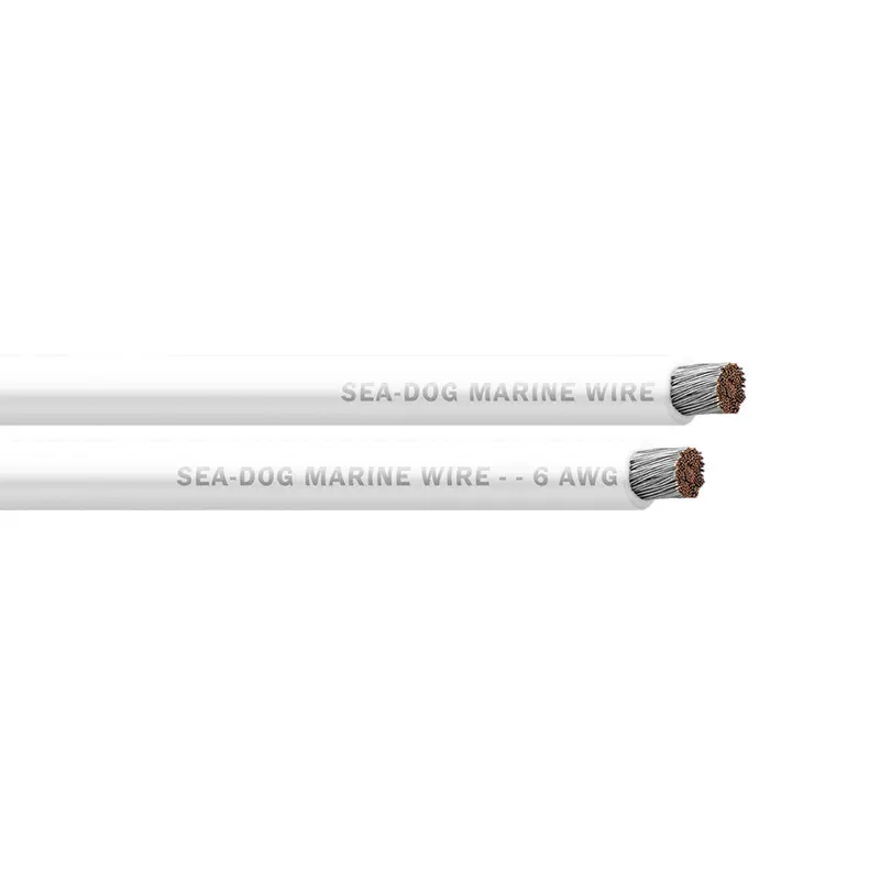 Sea-Dog 6 Awg White Battery Cable - 50' [8006051] 1