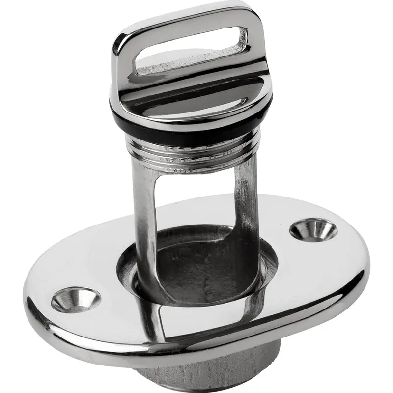 Sea-Dog Oblong Captive Garboard Drain  Plug - 316 Stainless Steel [520065-1] 1