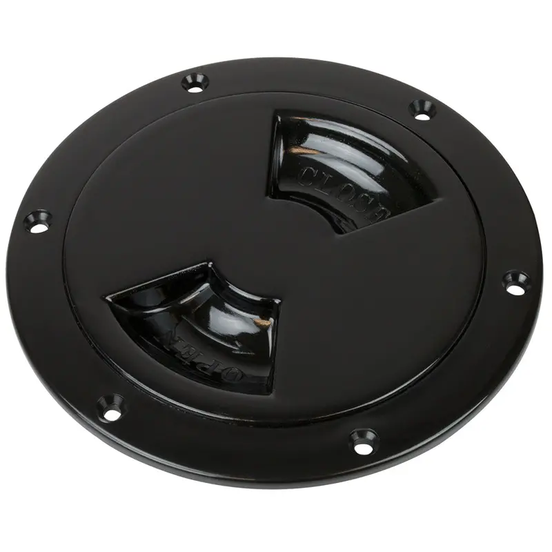 Sea-Dog Quarter-Turn Smooth Deck Plate W/Internal Collar - Black - 5" [336355-1] 1