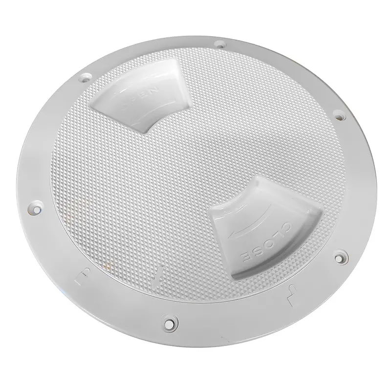 Sea-Dog Textured Quarter Turn Deck Plate - White - 8" [336182-1] 1
