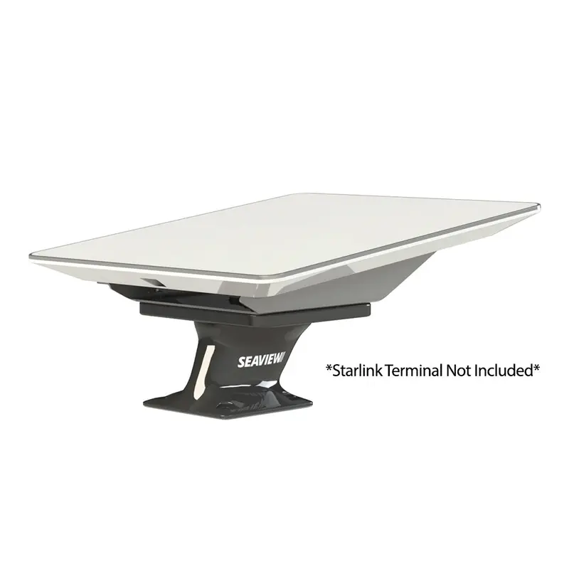 Seaview Starlink High Performance 5" Pedestal Mount W/Adastlka Starlink Top Plate - Black [Adastlkablk+Pma57m1blk] 1