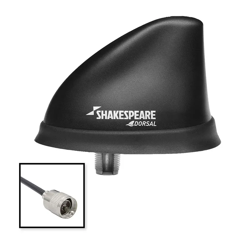 Shakespeare Dorsal Antenna Black Low Profile 26 Rgb Cable W/Pl-259 [5912-Ds-Vhf] 1