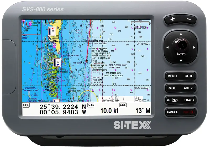 Sitex Svs-880C+ 8In Color Chartplotter With External Antenna 1