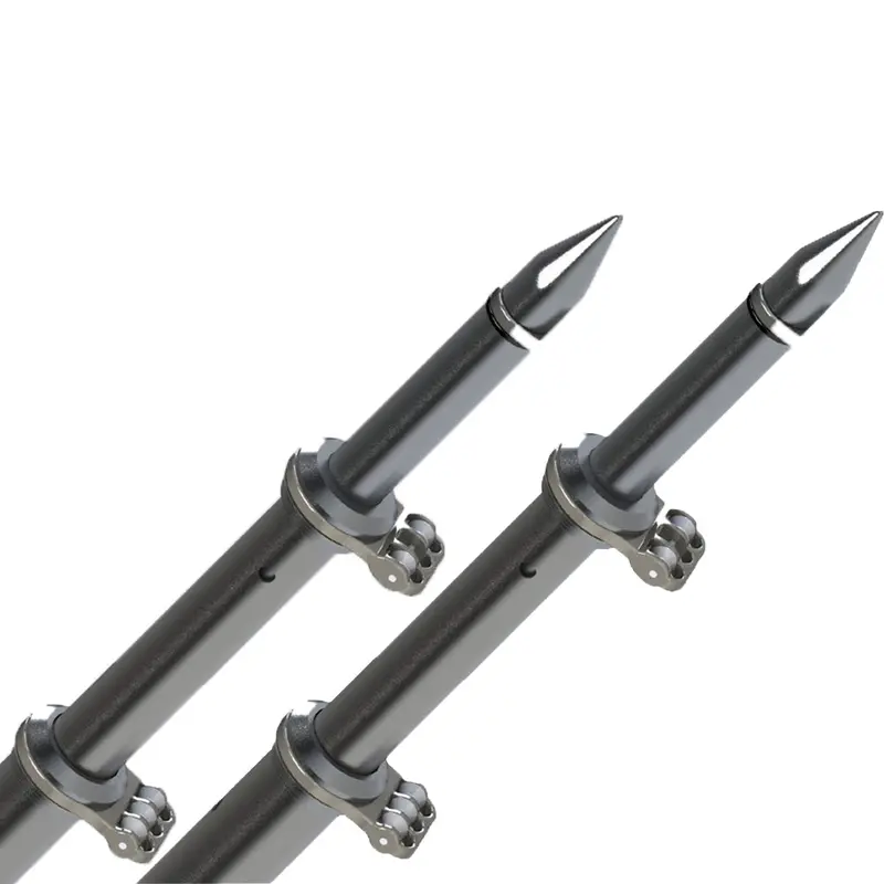 Taco 18 Deluxe Outrigger Poles W/Rollers - Silver/Black [Ot-0318Hd-Bka] 1