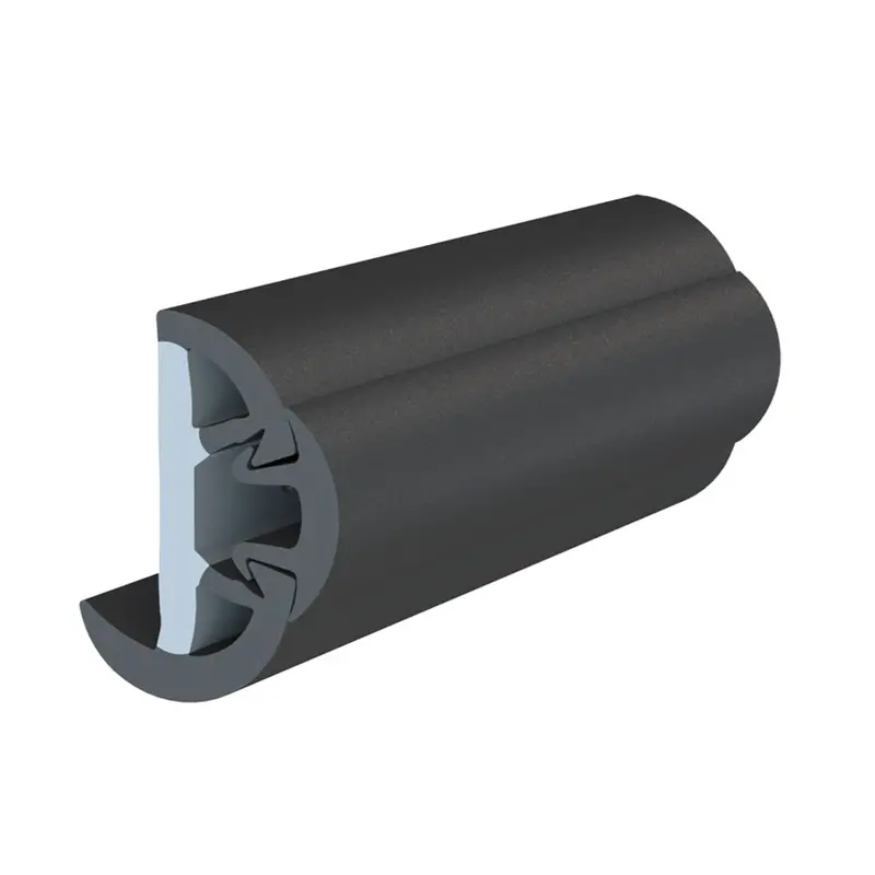 Taco Suproflex Rub Rail Kit W/Flex Vinyl Overlay Insert - 1-5/8"H X 7/8"W X 60'L - Black W/Black Insert [V11-9991Bbk60-2] 1