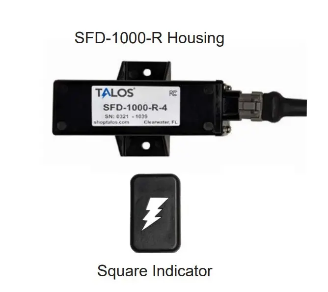 Talos Sfd1000r Black Rectangular Lightning Detector With 3Ft Cable 1