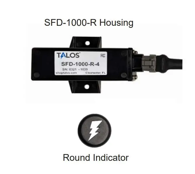 Talos Sfd1000r Black Round Flush Mount Lightning Detector With 3Ft Cable 1