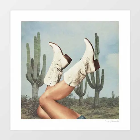 'These Boots - Cactus & Yeehaw' Art Print By Vertigo Artography 1