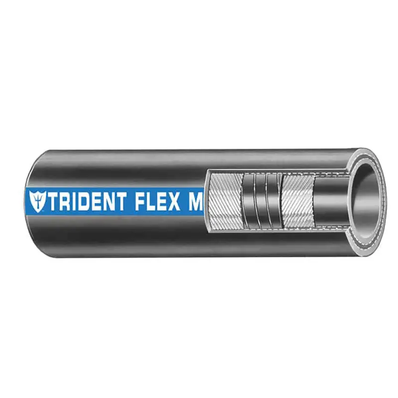 Trident Marine 1" X 50 Coil Flex Marine Wet Exhaust  Water Hose - Black [100-1006] 1