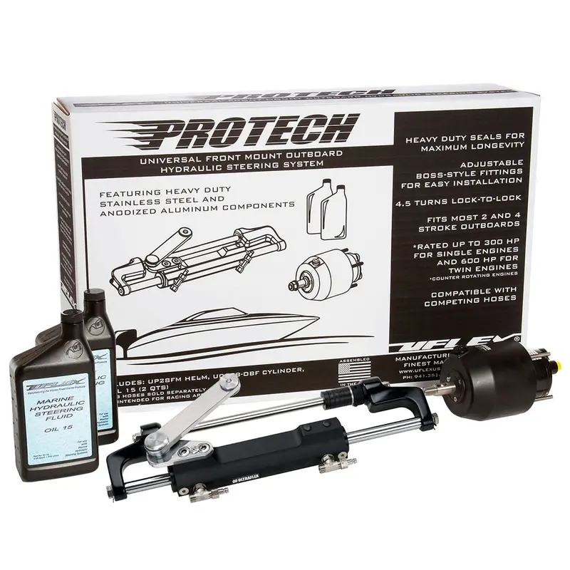 Uflex Protech 1.1 Front Mount Ob Hydraulic System - Includes Up28 Fm Helm, Oil  Uc128-Ts/1 Cylinder - No Hoses [Protech 1.1] 1