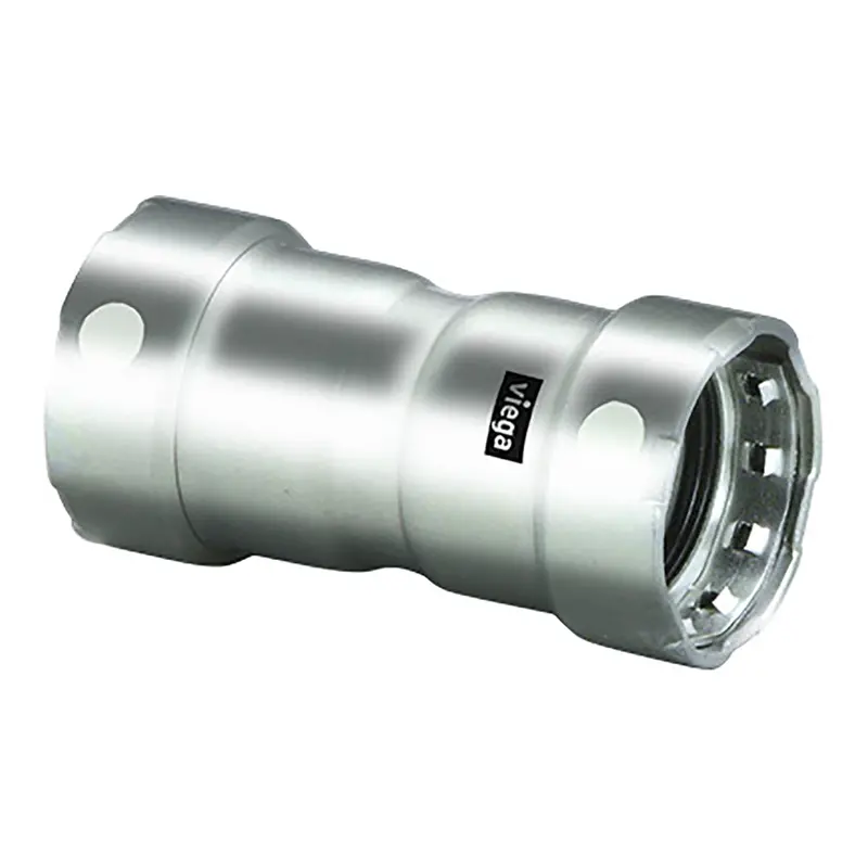 Viega Megapress 2" Stainless Steel 304 Coupling W/Stop - Double Press Connection - Smart Connect Technology [95305] 1