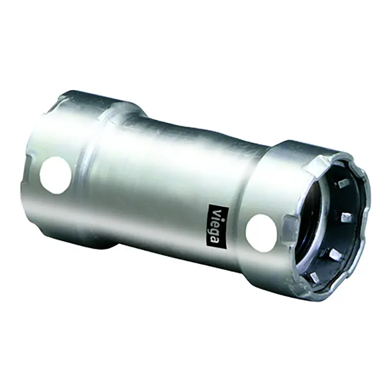 Viega Megapress 3/4" Stainless Steel 304 Coupling W/O Stop - Double Press Connection - Smart Connect Technology [95315] 1