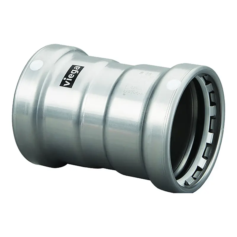 Viega Megapress 4" Carbon Steel Coupling W/Stop W/Fmk Double Press Connection - Smart Connect Technology [26680] 1